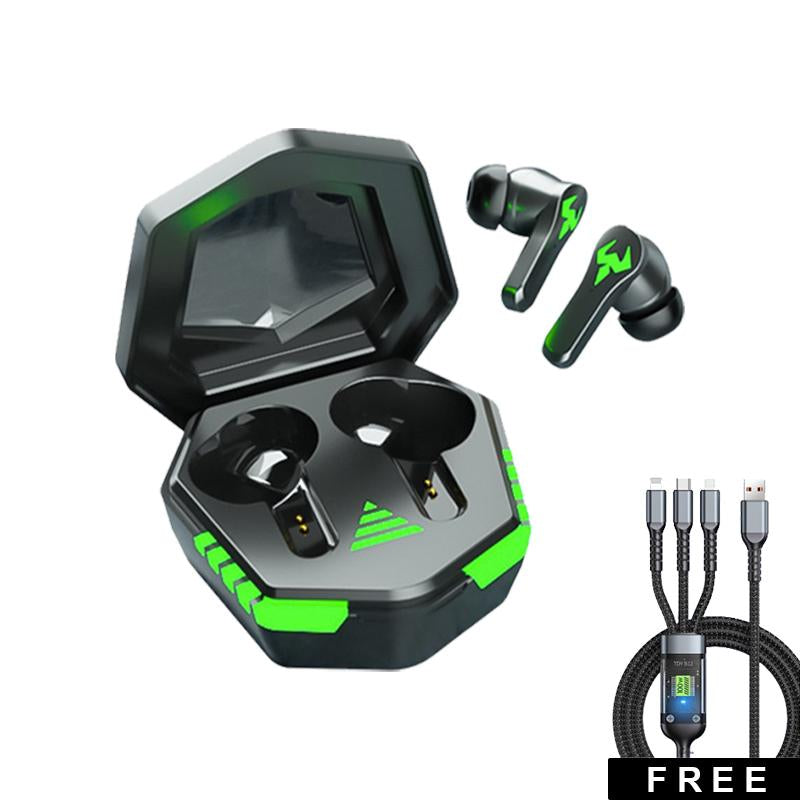 True Gaming Headset Wireless Bluetooth Headphones,In-Ear Design Headset ,HIFI Stereo Sound Quality Earbuds Airpods